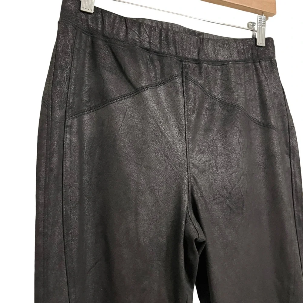 Free People Midnight Black Vegan Suede Pull On Skinny Legging Pants Small